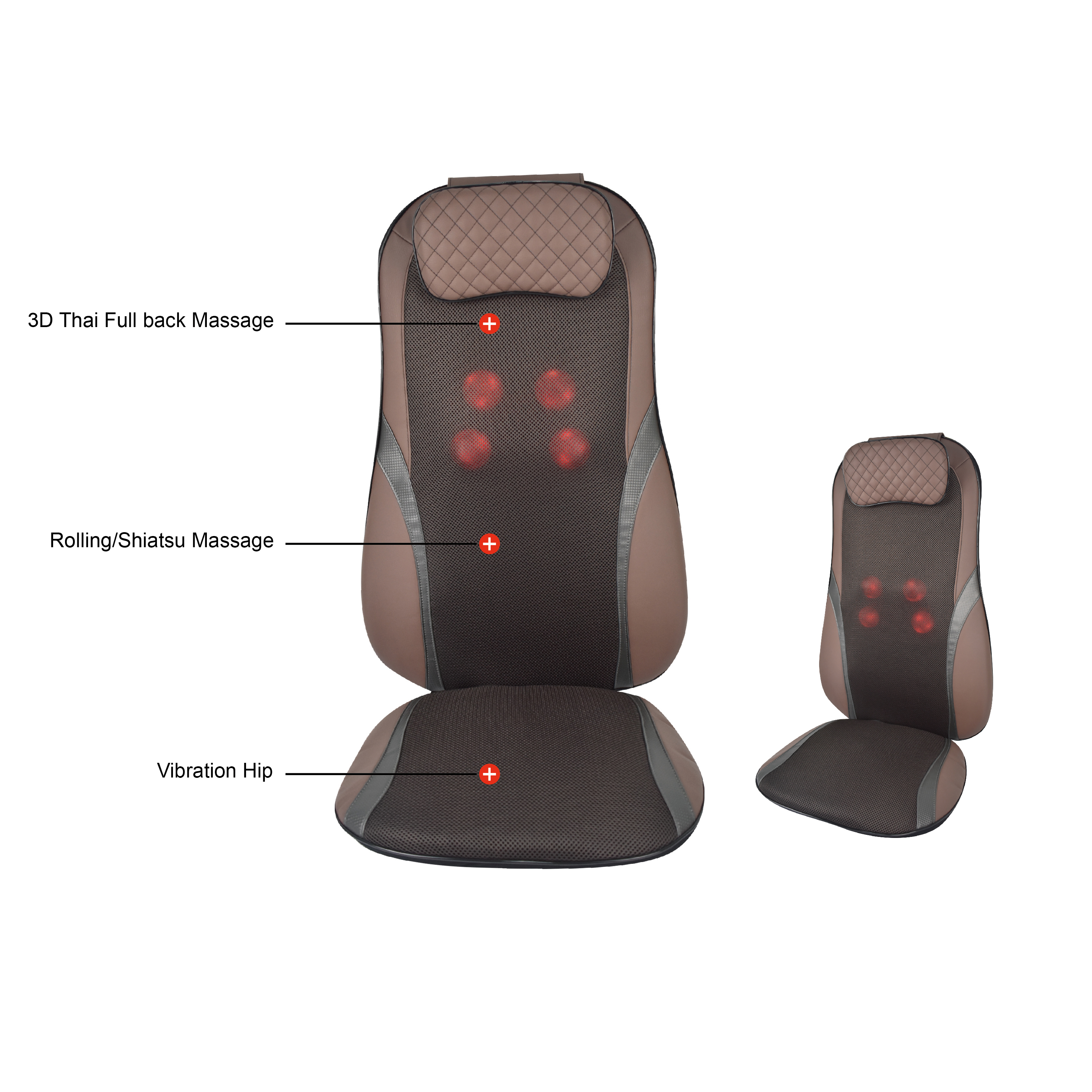 Shiatsu Back Massage Cushion With Headrest