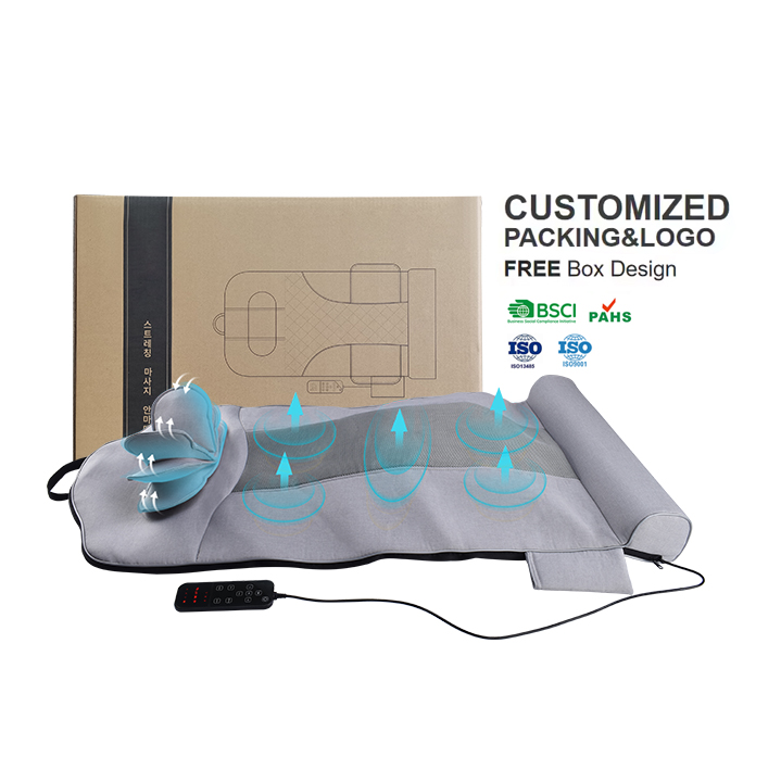 Beheizbare Oberkörper-Massagematte zur Schmerzlinderung