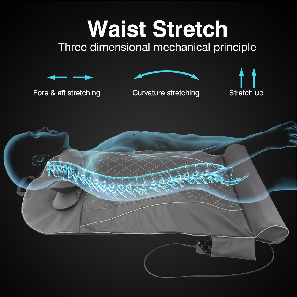 Beheizbare Oberkörper-Massagematte zur Schmerzlinderung